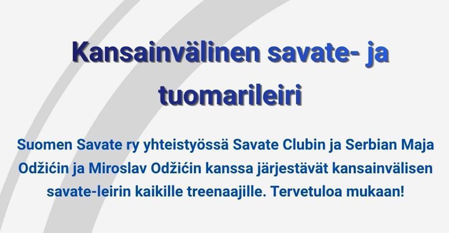 Kansainvälinen Savateleiri 15.5. - 17.5.2026